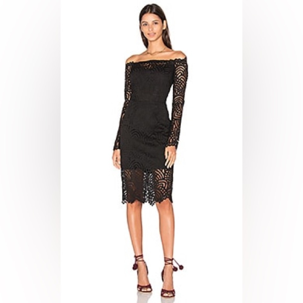 BRAND NEW WITH TAGS - BOBI BLACK Lace Crochet Overlay Dress - Size Small